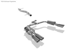  Edelstahl Duplex Racing-Komplettanlage ab Kat VW T6 Bus je 2x88x74mm oval