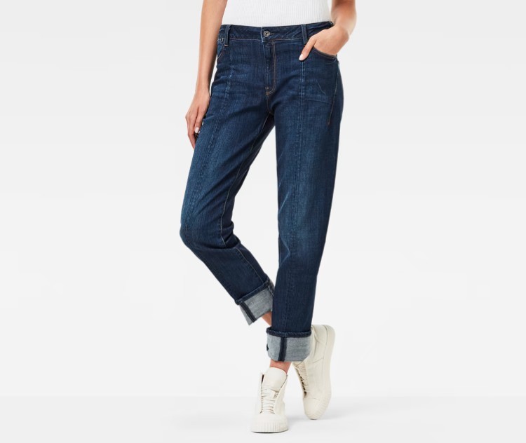 G-Star women's jeans boyfriend Lanc 3D mid boyfriend, blue dark aged, W27 L32-image