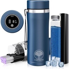 48H Insulin Cooler Travel Case TSA Approved USB Charger Diabetic Care Flask Blue