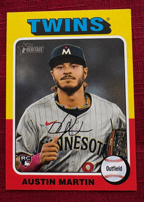 JOHN'S DEALS - US - 2024 TOPPS HERITAGE #649 - AUSTIN MARTIN, TWINS - ROOKIE
