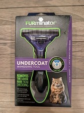 FURminator Long Hair Deshedding Tool for Cats - Purple, Large P-92928 