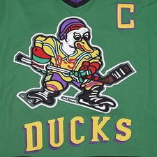 NEW Mighty Ducks Movie Uniform #96 Conway OR #99 Banks Hockey Jersey Costume