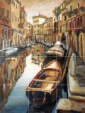 Ceramic Backsplash Tile Mural Water View Landscape - Venice Evening