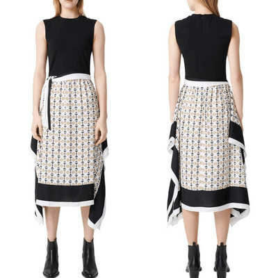 Maje Rosy Scarf Print Midi Dress 38