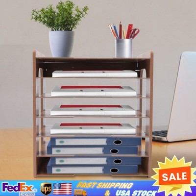 Desktop Organizer Paper File Holder For Home & Office Document Storage Rack