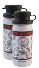 2 Coin Care Cleaner Brightener Cleaning Fluid Gold Silver Copper Brass Nickel