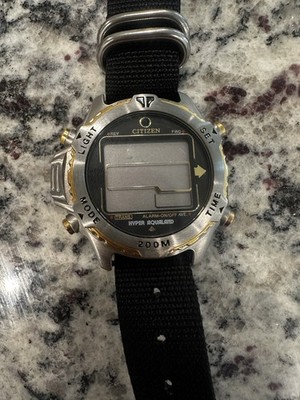 Vintage Citizen Promaster Hyper Aqualand Diver Watch D208-089839 Digital As Is