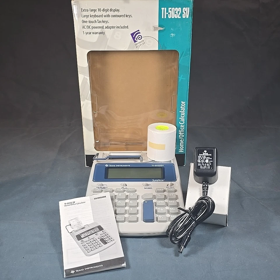 Texas Instruments™ TI-5032 SV Home/Office Calculator AC/DC 10 Digit Display NIB - Image 4 of 4