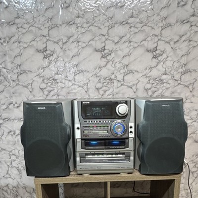 Aiwa CX-ND77 AM/FM Shelf Stereo 5 Disc CD Changer Cassette w/ SX-WND77