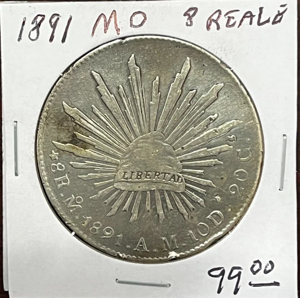 1891 年墨西哥第二共和国银币(1867-1905) | eBay