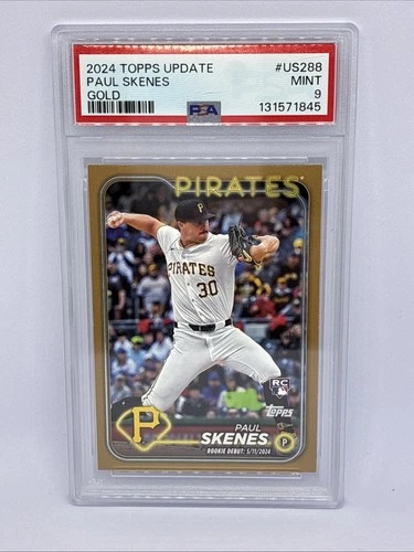 2024 Topps Update Paul Skenes #US288 Gold /2024 Rookie PSA 9 Mint