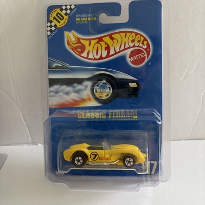 Hot Wheels #117 Classic Ferrari Yellow 1990 New Model 1:64 Diecast