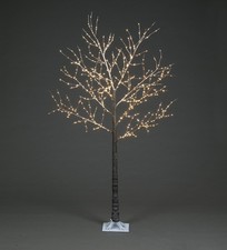 Snowtime Copper Wire Frosted Brown Twig Tree with 400 Warm White Lights - 1.5M