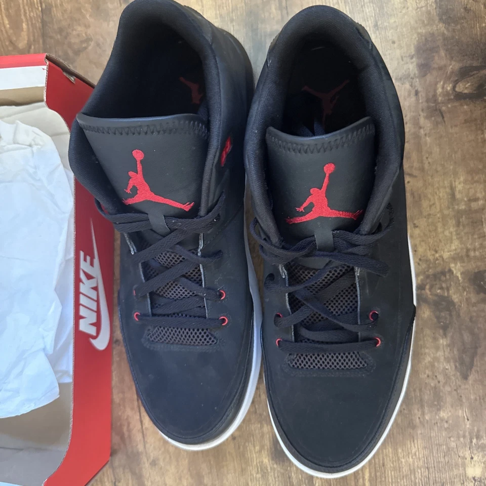 Jordan Flight Origin 3 Negro/Gimnasio-Rojo/Blanco Talla 14 820245-001 Foto 3 de 4