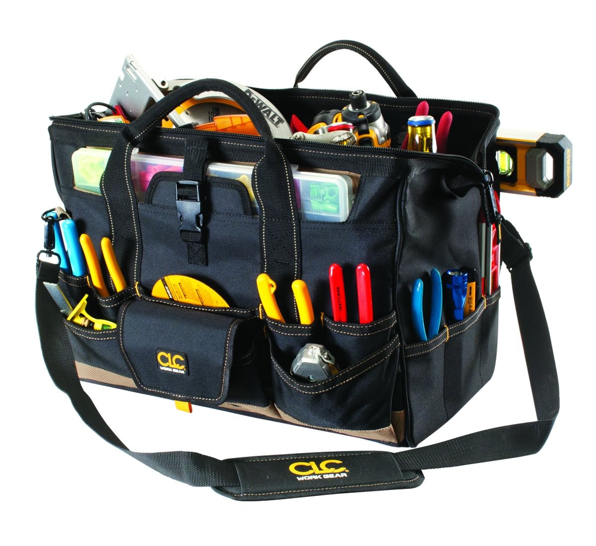 CLC Custom Leathercraft 1535 Tote Bag with Plastic Tray, 18 in., 37 Pocket