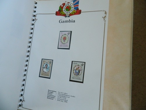 BR. COMMONWEALTH QEII 1981 ROYAL WEDDING A-Z STAMPS COLLECTION IN 3 ALBUMS - Picture 14 of 24