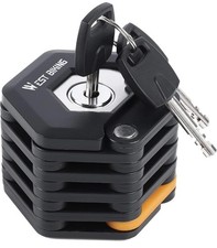 Folding Bike Chain Lock, Heavy Duty Alloy Steel, Foldable Lock with Mount