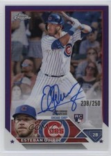 2023 Topps Chrome Rookie Purple Refractor /250 Esteban Quiroz #RA-EQ Auto 14cn