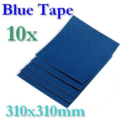 10x BlueTape Buildplate 3D Printer Heatbed Printbed Masking Sheet 310x310mm