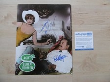 Bob Hope & Jill St John autographs signed 22.5x29 cm lobby card eight walking ACOA