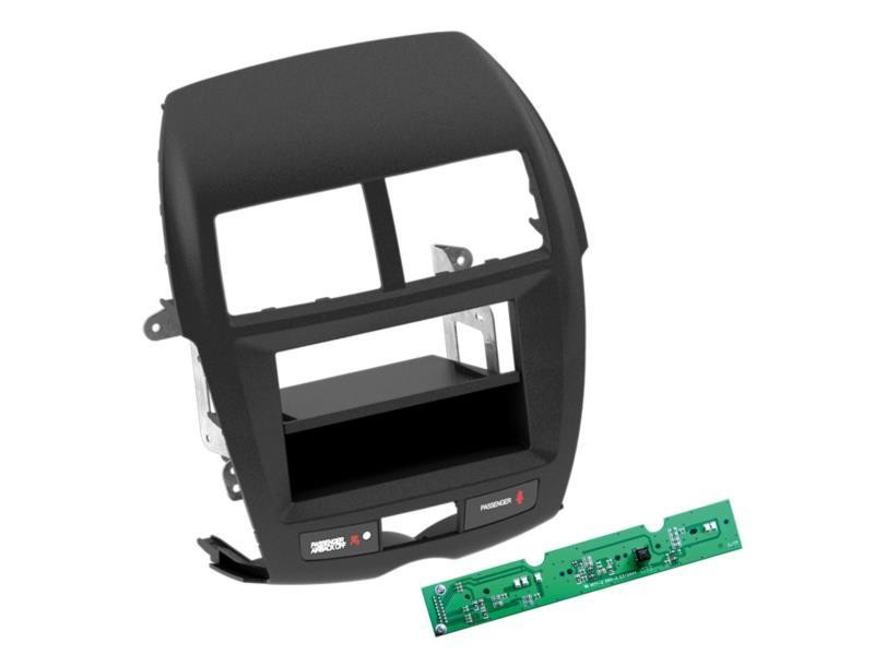 Support autoradio 2 DIN Mitsubishi ASX 10-14 cadre de montage avec vide poche intégré