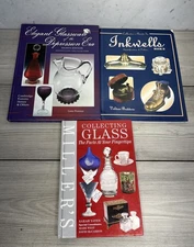 Lot Of 3 Books, Elegant Glassware, Collecting Glass, Guide To Inkwells Book II