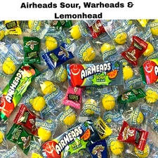 Sour Candy Mix – Warheads, Lemonheads & Airheads – Individually Wrapped 1.5/3 LB