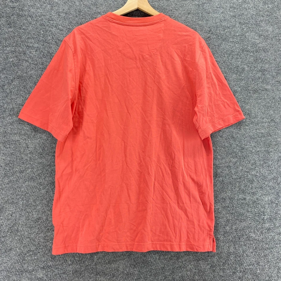 Greg Norman 男式衬衫 M 中号橙色圆领短袖棉质标准版型 — 第 2/4 张图片