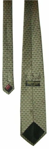 Corbata para hombre Umberto Bossi 100 % seda marrón bronceado 58" L - Imagen 6 de 6