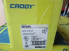 (100) Erico Caddy MF625 Metal Stud Clip Attaches Switch Box NEW! Fresh Stock
