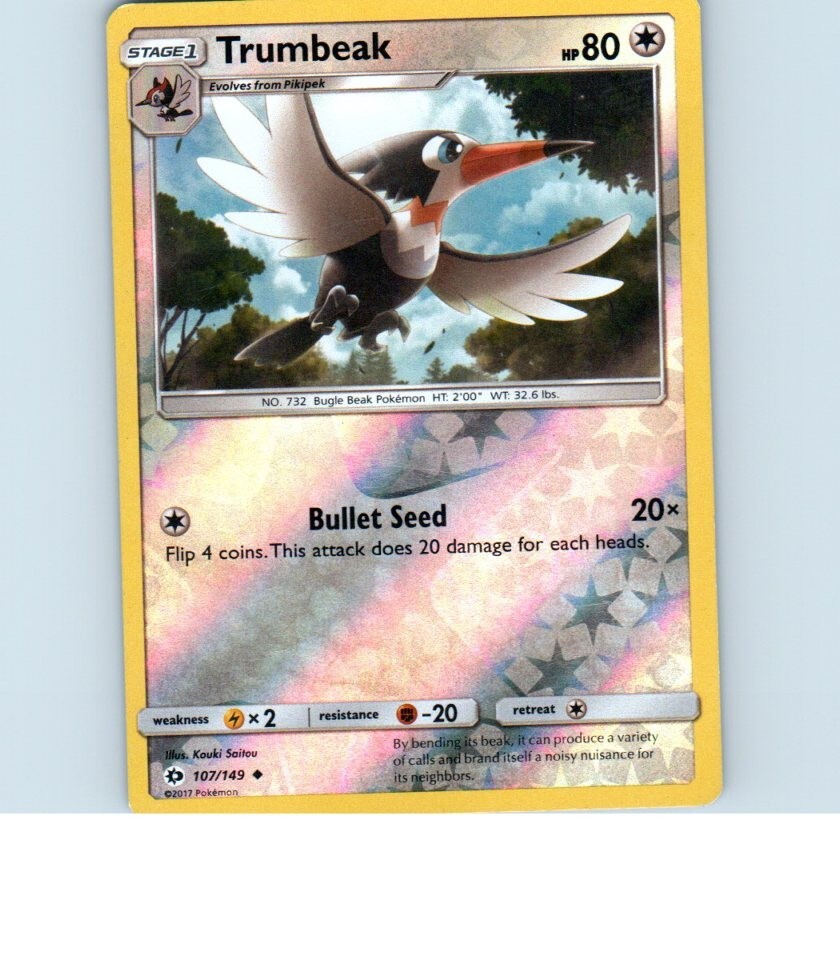 2017 Trumbeak Reverse holo 107/149 Pokemon Card