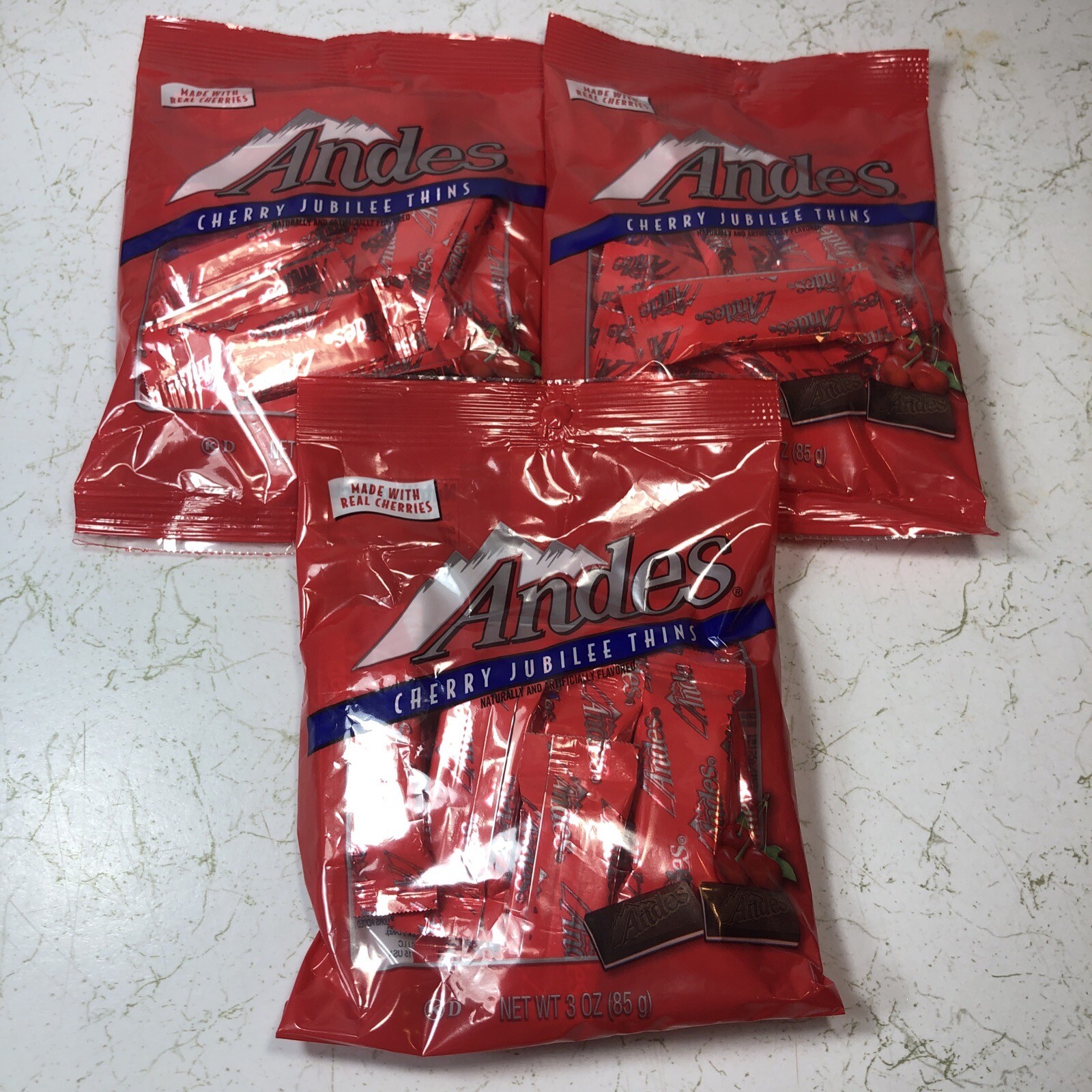 NEW Andes CHERRY JUBILEE Thins Candy Made with Real Cherries! {LOT OF