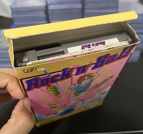 Rock n Ball Pinball Nintendo NES Game 1989 Complete CIB Manual Poster Tested!