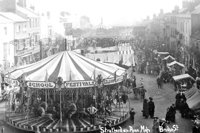 Avv-65 Sozialgeschichte, Jahrmarkt, Stratford auf Avon Mopp, Warwickshire. Foto