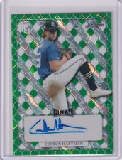 Colton Hartman 2022 Leaf Perfect Game Plate & Proof Autos 1/1  'Metal'