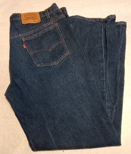 LEVIS USA MADE 517 0217 VINTAGE 1970s 40x32 JEANS BOOT CUT ORANGE TAB TALON 42