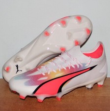 Puma Ultra Ultimate FG AG Soccer Cleats Mens 8 White Fire Orchid 107311-01 New