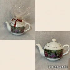 Dayspring Porcelain 12 Oz Teapot Floral Inspirational Scripture Psalms 9:1 Gift