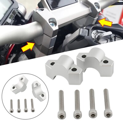 Motorcycle Handlebar Riser Handle Bar Clamp For Honda ADV 150 2017-2023 Silver