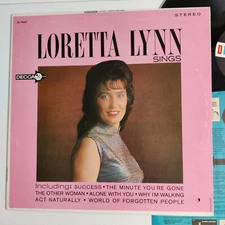 Loretta Lynn Sings LP USA 1960s EX/VG++ 1st lp Great Copy!1