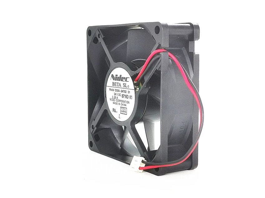Original Nidec D08A-24TS2 01 DC 24V 0.23A 80mmX25mm 2-Pin Inverter Cooling Fan - Image 4 of 4