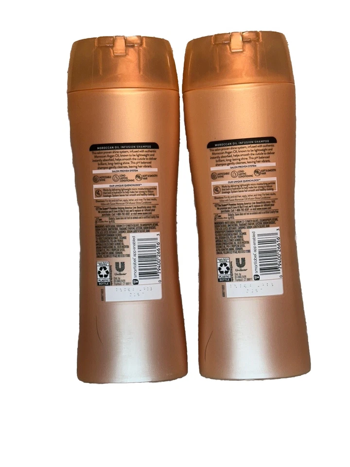 2 X Suave Aceite Marroquí Infusión Brillo Champú Cabello Seco Opaco 12.6 OZ DESCONTINUADO Foto 3 de 4