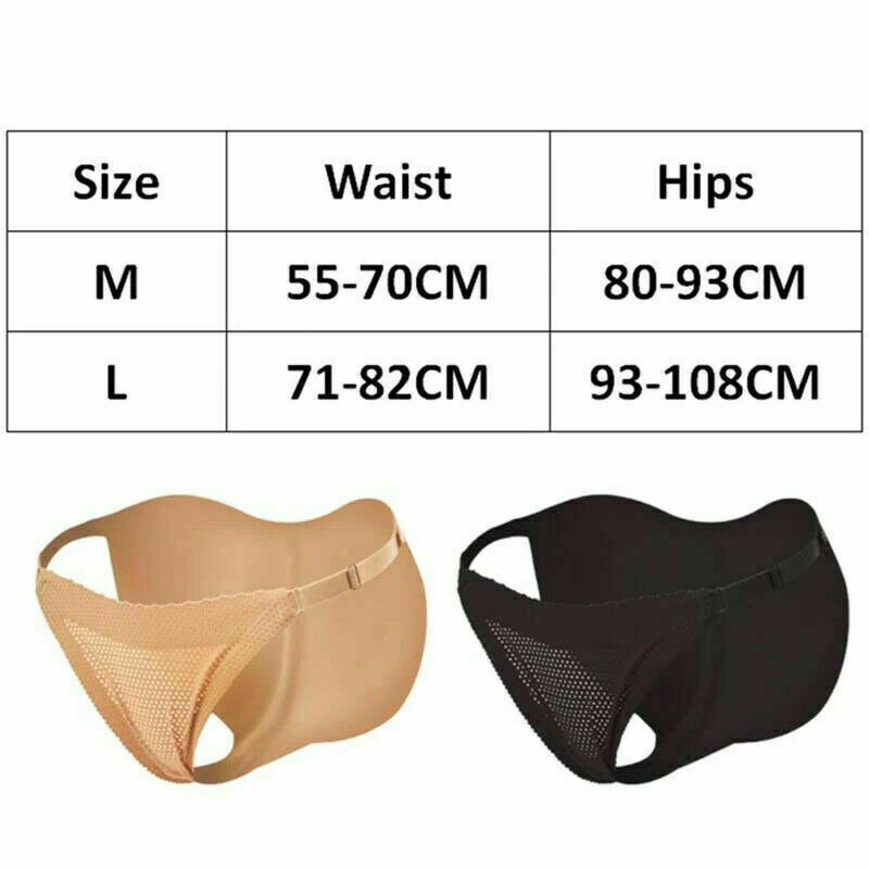 Fake But Big Butt Padded Silicone Buttocks Pads Enhancer Body