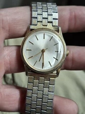 Timex Sprite 1980s Gold Tone Mens Vintage Mechanical Handwind Retro Watch