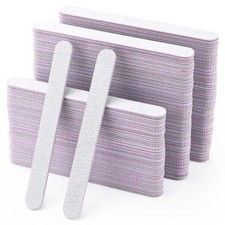 100 Pcs 100/180 Grit Double Sided Emery Board Nail Files for Acrylic Nails