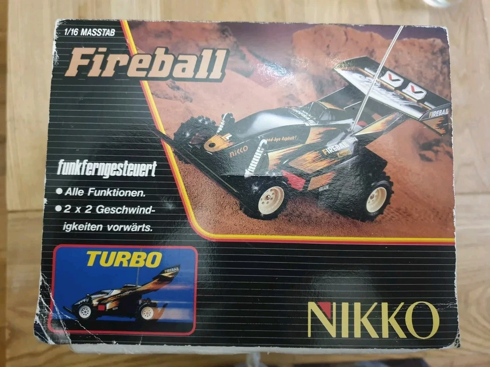 Vintage Nikko Fireball Rc Auto funktionstüchtig 80er komplett mit Karton. Inklusive Ladegerät. - Bild 3 von 4