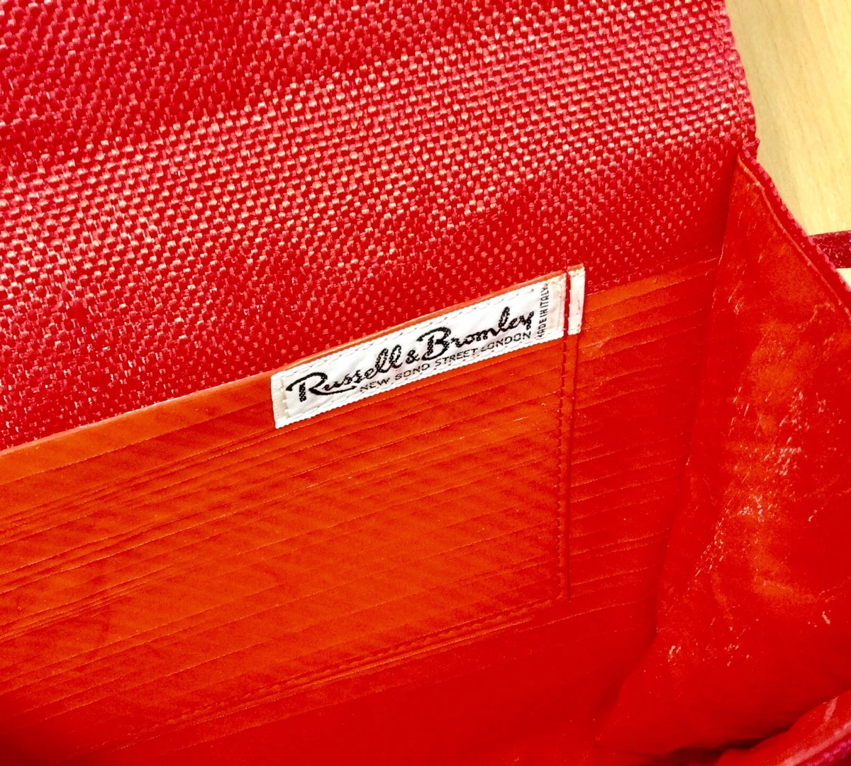 Russell and bromley red bag hotsell