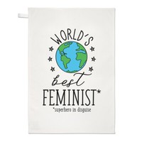 World's Best Feminist Geschirrtuch SpüLlappen Lustig Favorit Feminismus Damen