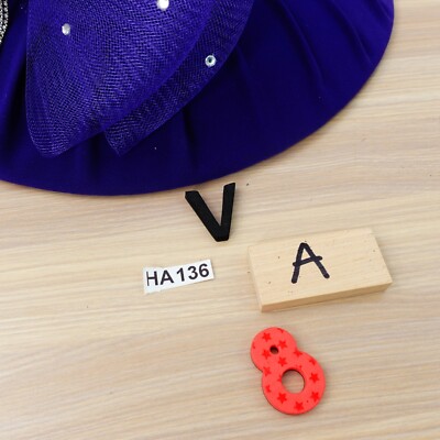 Vintage CARAMIA Hats Fascinator Royal Blue Wide Brim Tea  display picture 3