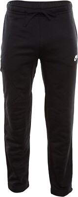 Nike Men's Open Hem Fleece Pocket Sweatpants Black/(White) 823513